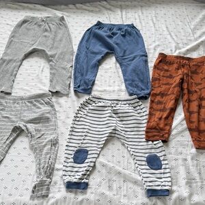 Striped and Solid Kids Bottoms Set